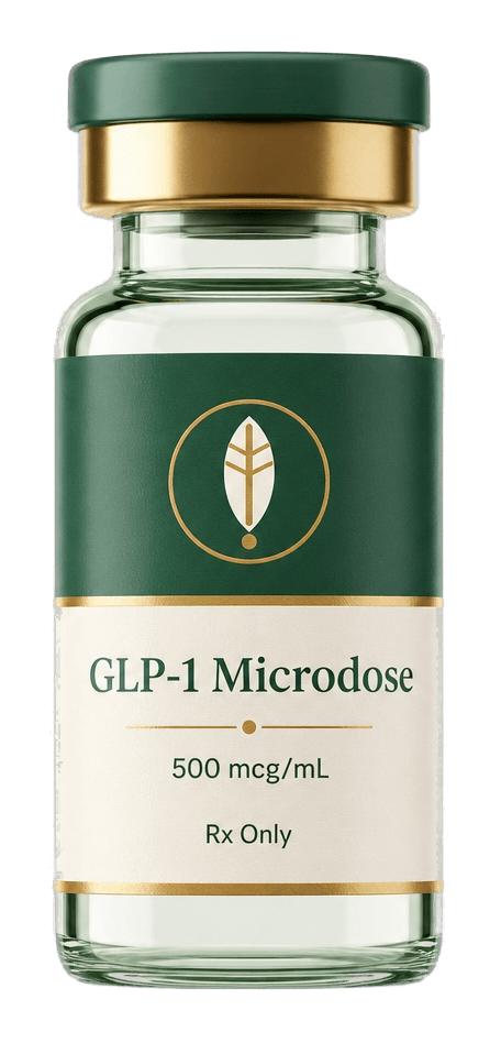 The Wellness Solution GLP-1 Microdose protocol — clinical still life